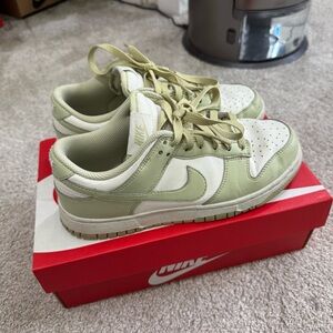Nike Green and White Sneakers